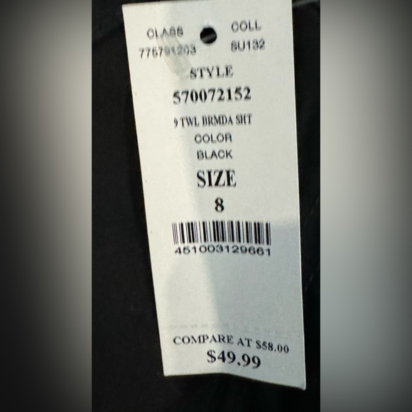 Brand new w/tags. Black Bermuda style shorts  w/ side& back pockets. - Picture 3 of 3